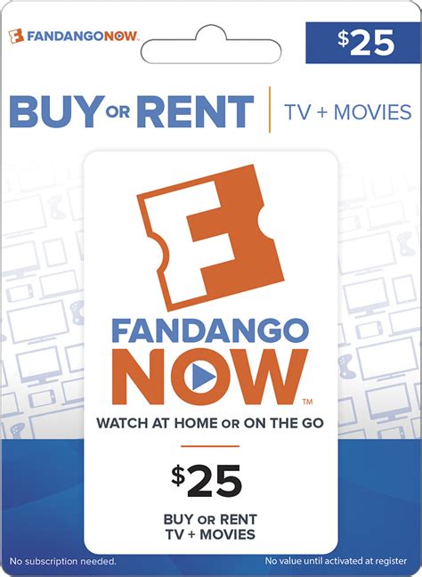 Fandango vs fandangonow gift card